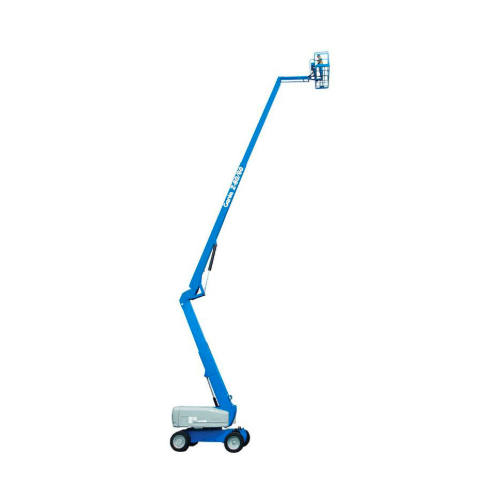 Genie Z80/60 80 ft. articulated boom lift, providing high-reach and maneuverability for outdoor tasks in tough environments