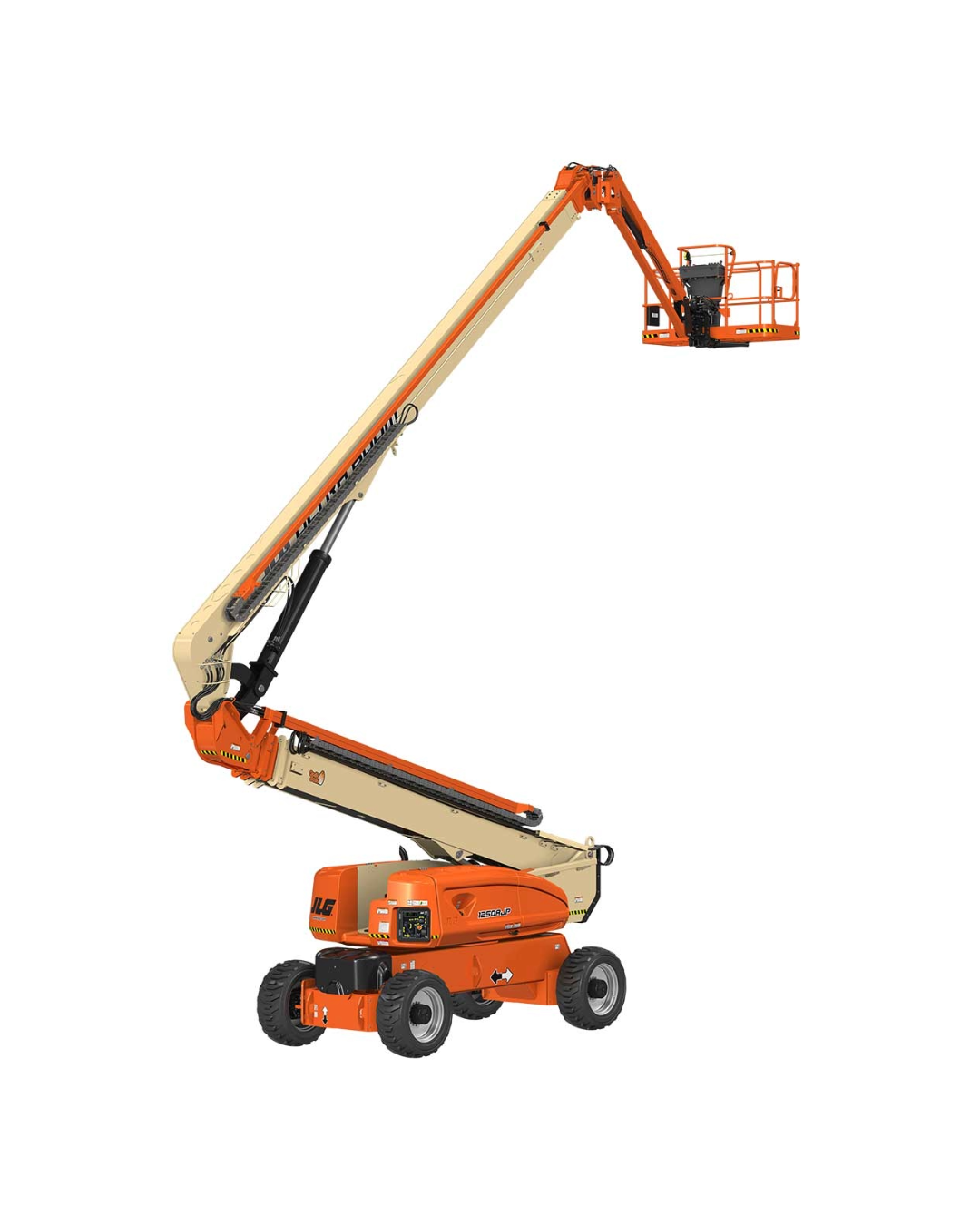 JLG 1250AJP articulating boom lift 125 ft platform height