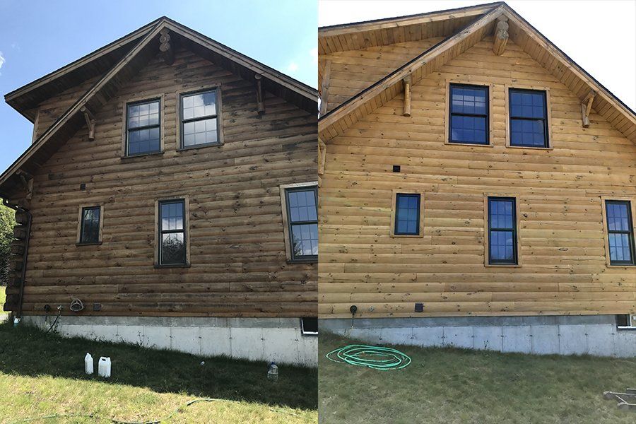 before-after-log-home-pressure-washing