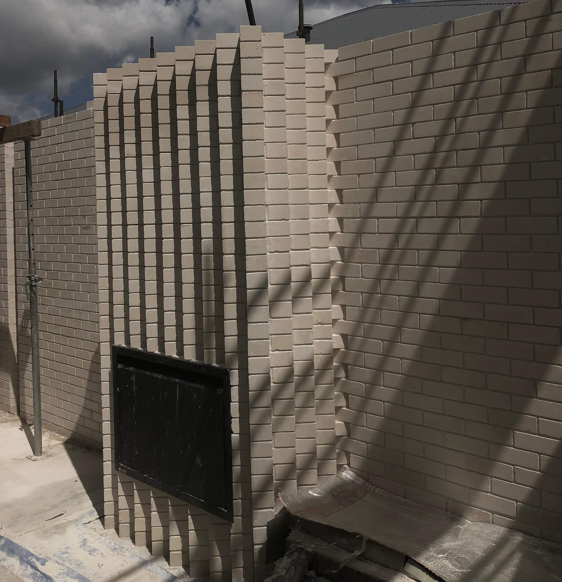 swatooth brickwork fireplace