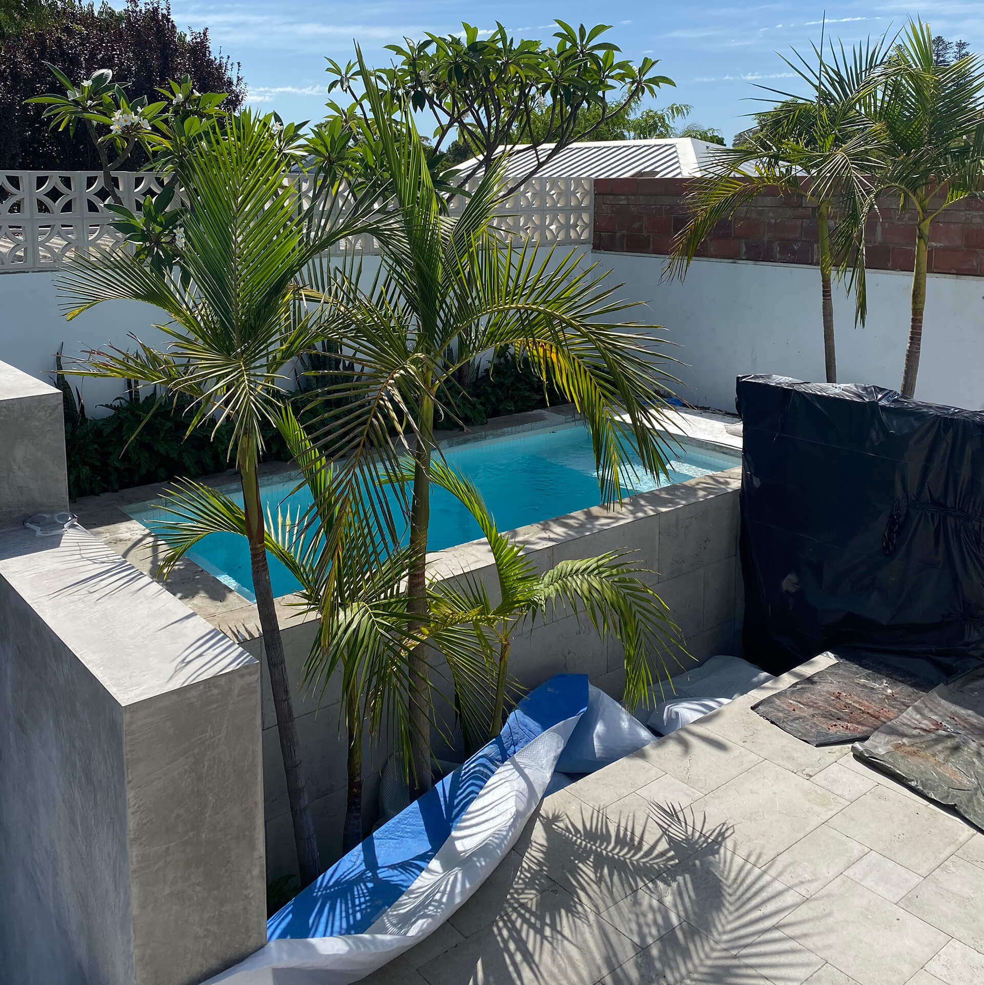 pool planter box idea