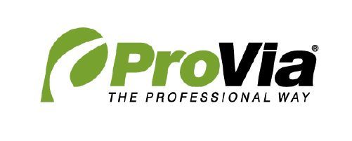 ProVia logo with a green stylized leaf icon next to the green and black company name and the tagline, THE PROFESSIONAL WAY.