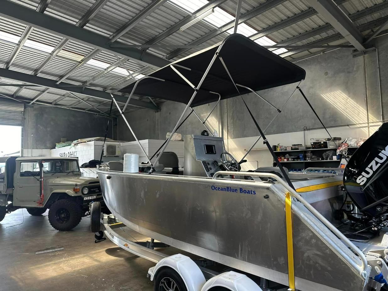 Full Bimini Installed On A Boat — Cairns Vinyl & Canvas in Bungalow, QLD