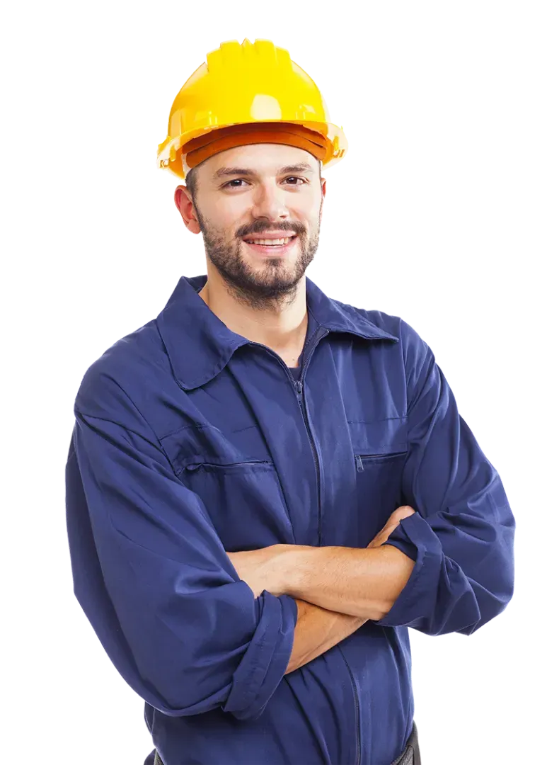 Elektriker med hjelm