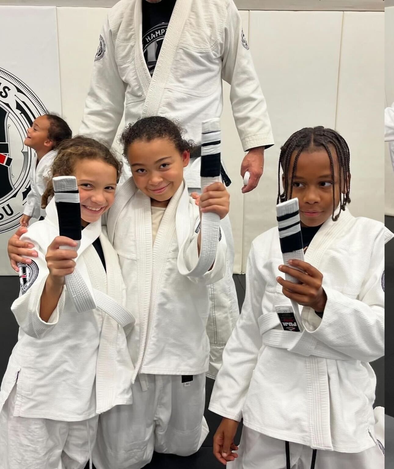 Kids practicing safe grappling drills at Hamptons Jiu-Jitsu in Southampton, NY, building confidence.