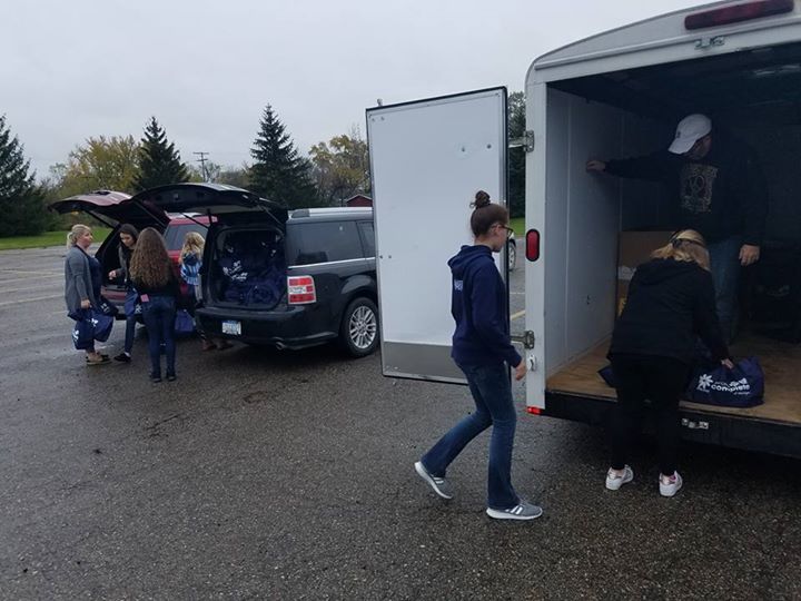 Distributing Snuggle Sacks for Homeless