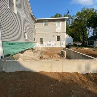 Concrete Poured Wall Foundation for Home Addition