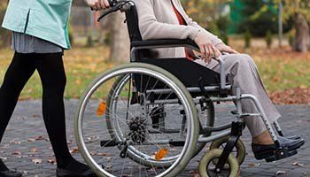 Lady in Wheelchair — Malpractice Lawyer in Niagara Falls, NY