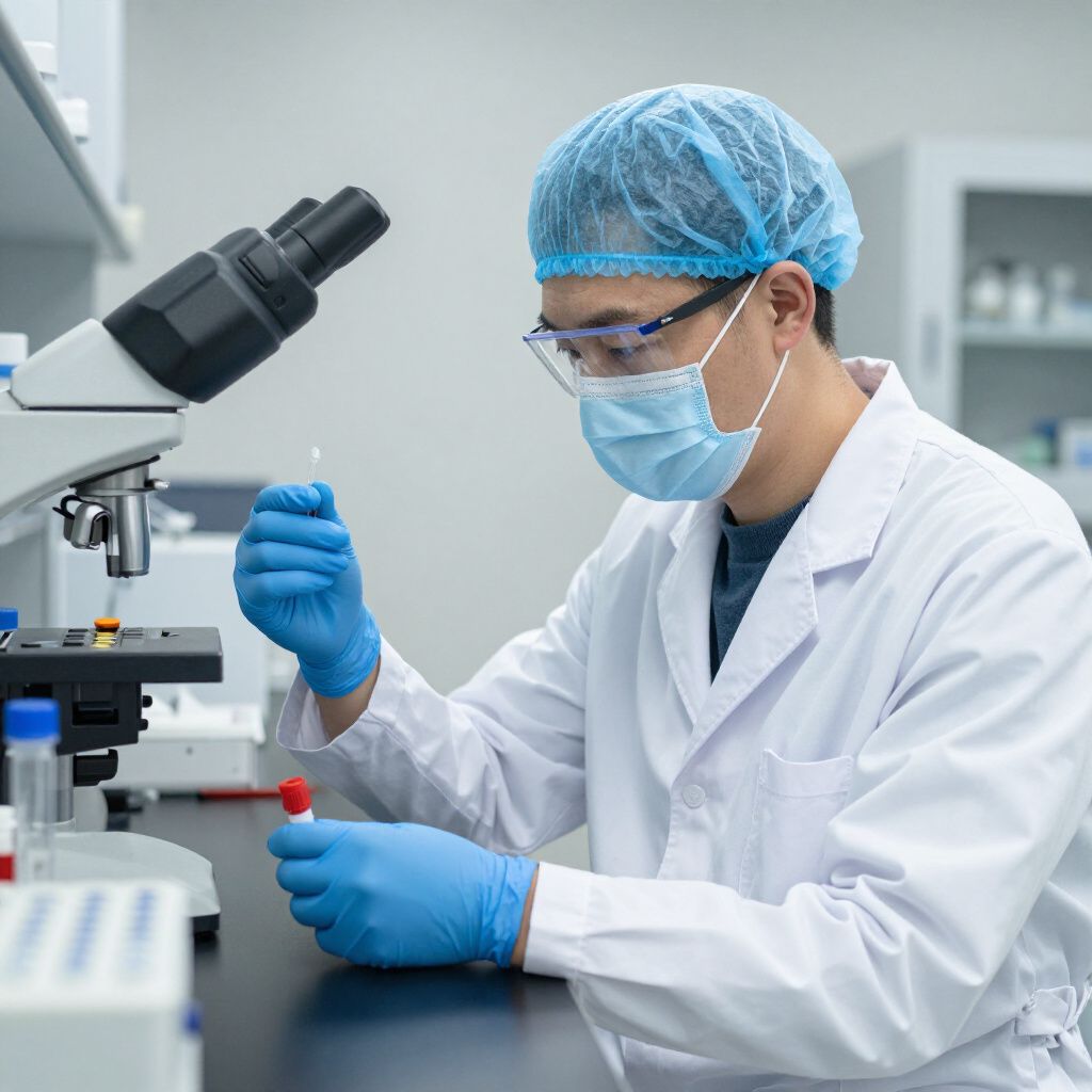 Due chirurghi eseguono un intervento odontoiatrico su una donna sorridente in una clinica, tutti e due indossando la divisa chirurgica blu.