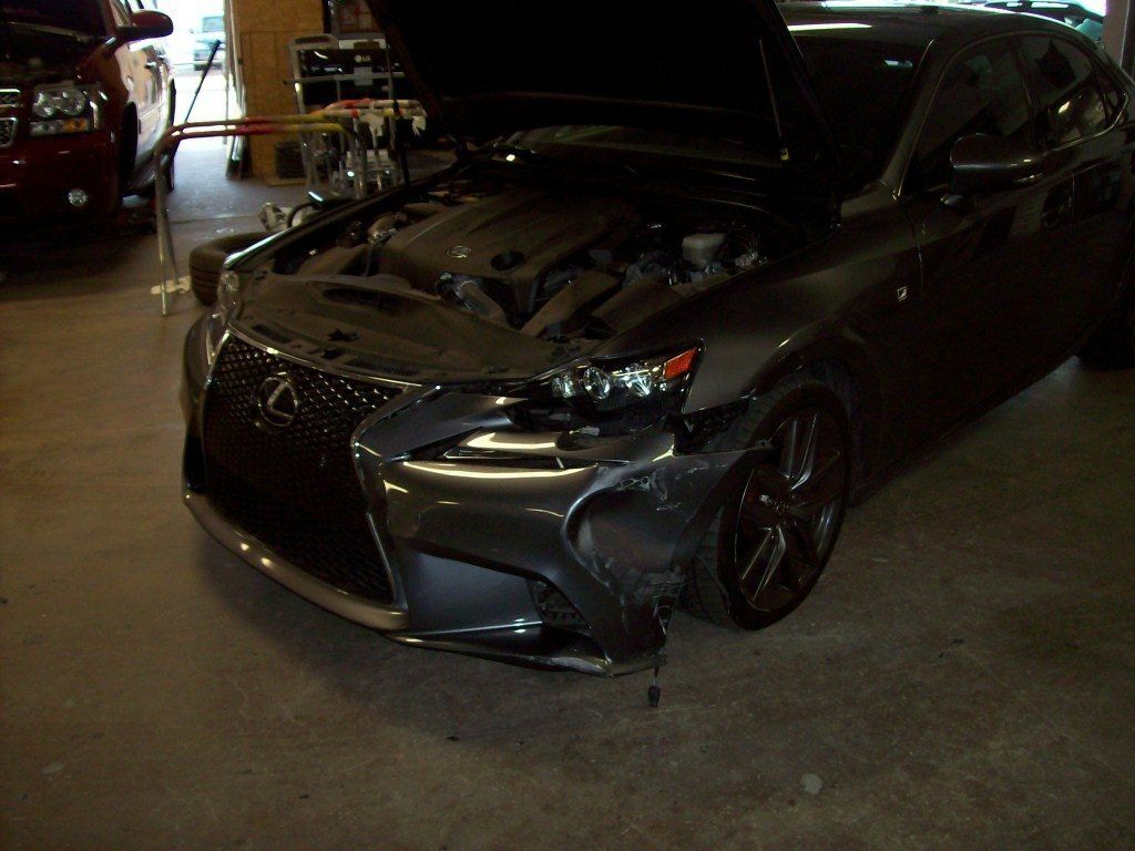 Damaged Lexus Before — Oklahoma City, OK — Freeman Collision Center