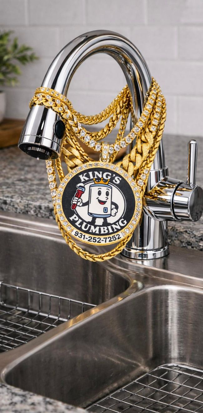 A gold chain with a circular 