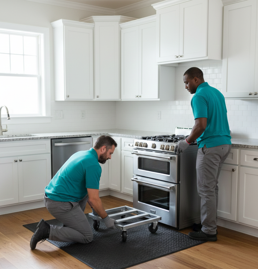 Junk pros remove a range oven in Beaufort County SC