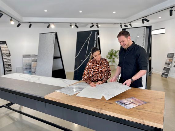 Laminate Benchtop Kitchen Showroom Adelaide