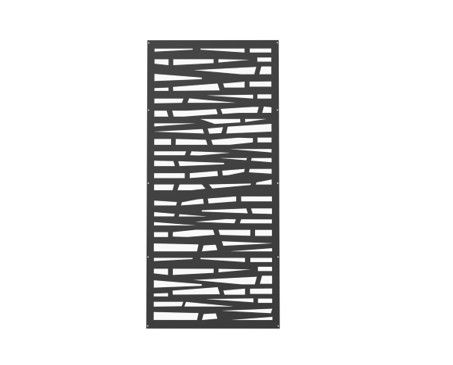 Modern signal aluminum privacy gate matching PrivacyPlus+ panels for outdoor spaces