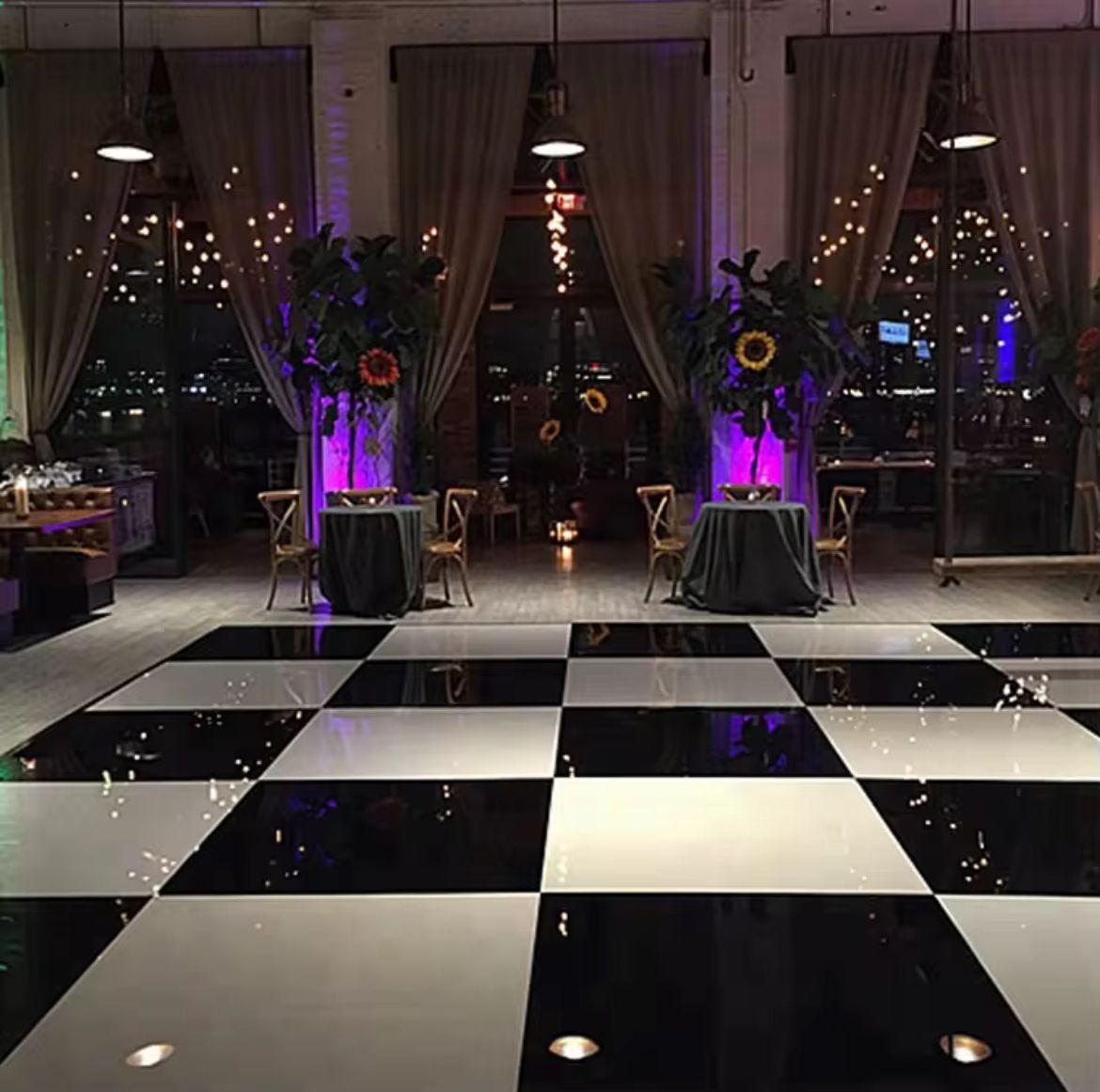 Checkered dance floor rentals in chicago