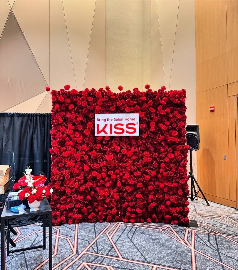 Red Rose Flower Wall Backdrop Rental for Expos in Chicago