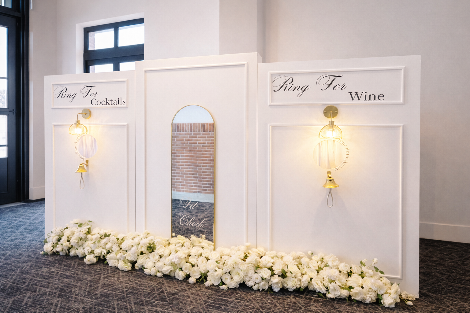 Ring for champagne wall wrental in chicago