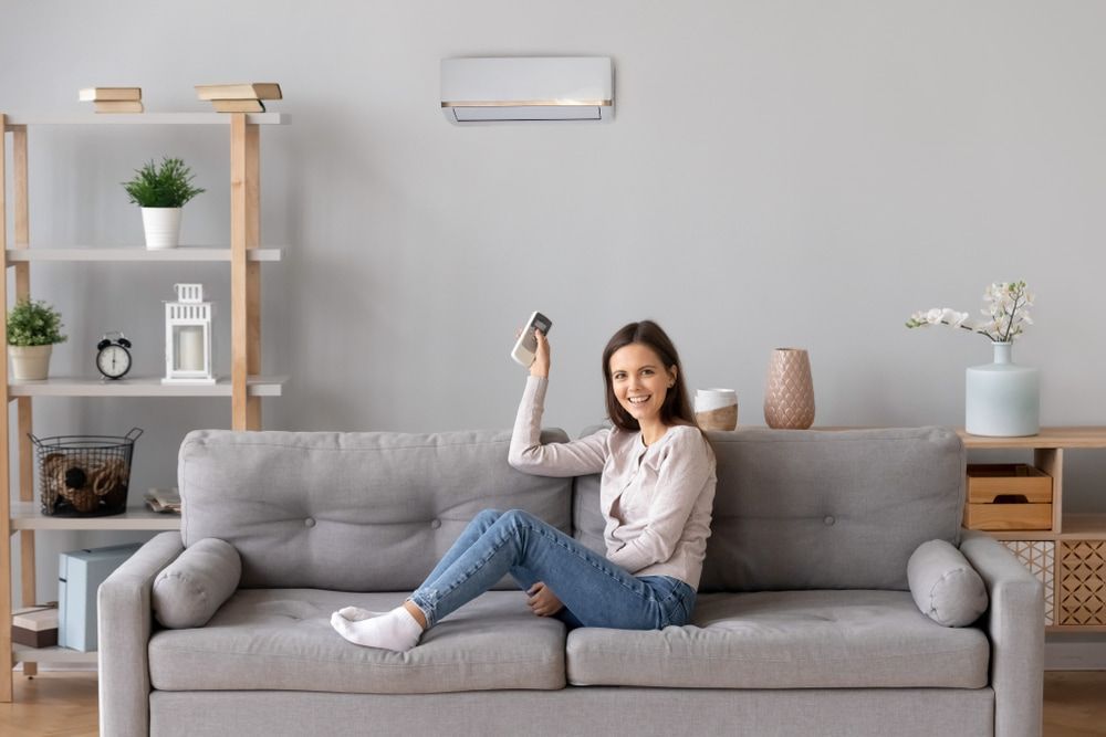 Technician Wearing Safety Hat — Air Conditioning Services in Fairy Meadow, NSW