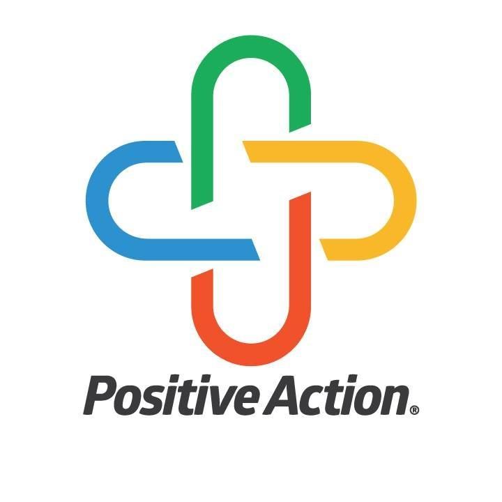 Positive Action logo with multicolored interlocking cross and gray text