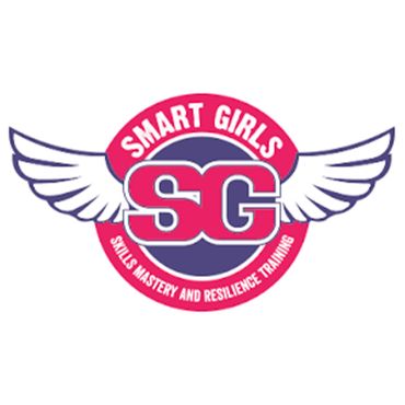 Smart Girls logo with pink winged emblem and “Skills Mastery and Resilience Training” text
