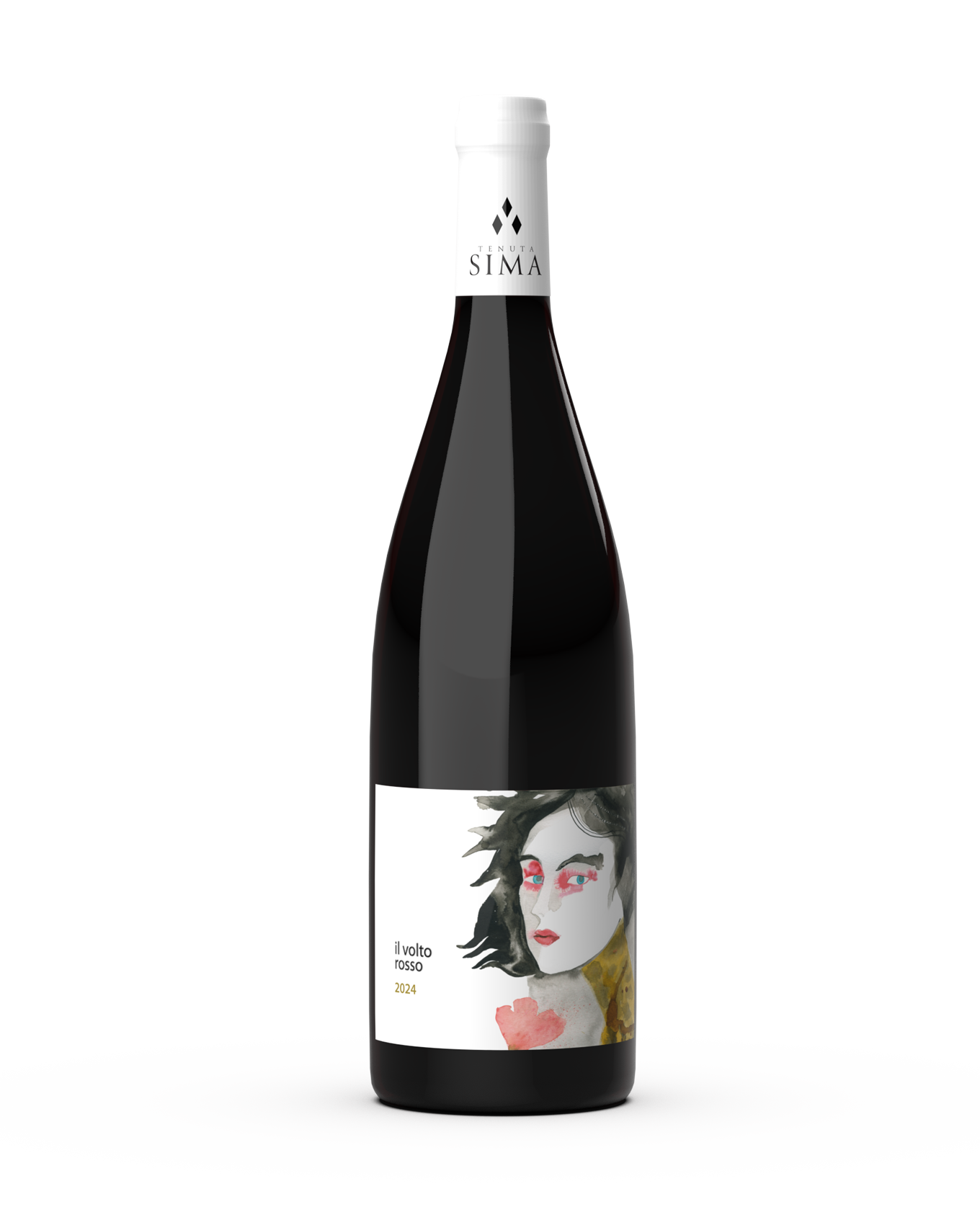 il volto rosso vino