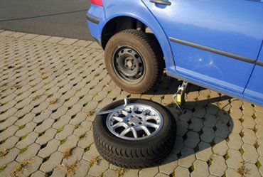 new wheels being fitted
