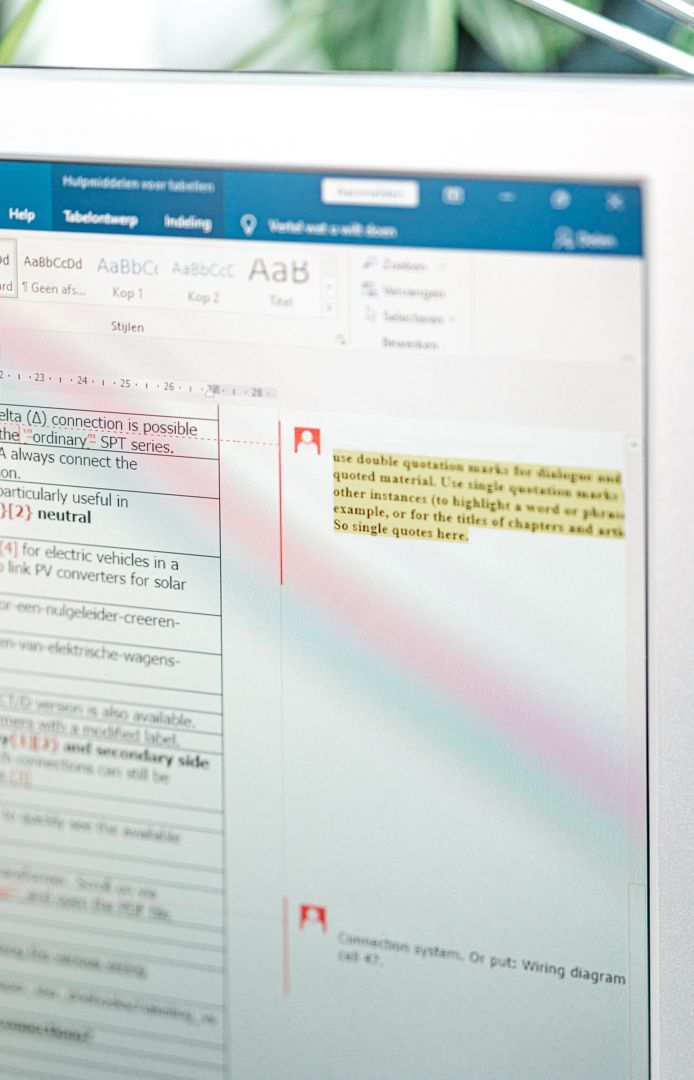 Werken met Tracked Changes en opmerkingen komt de kwaliteit van je vertaling allemaal ten goede.