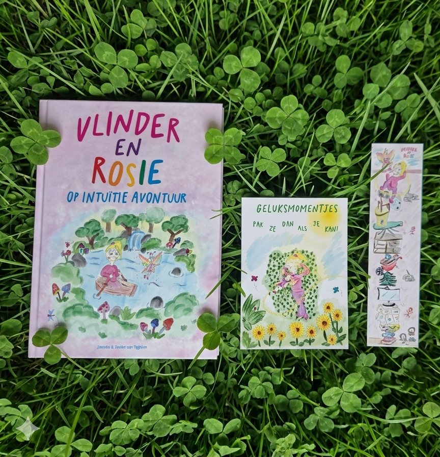 Kaft van het boek Vlinder en Rosie op intuïtie avontuur