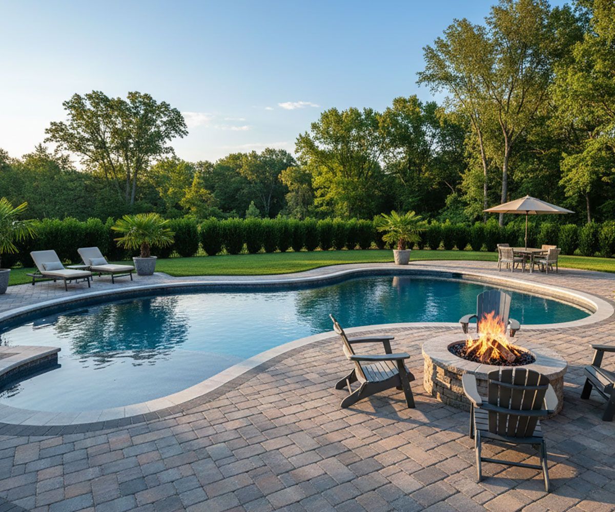 Brand new pool in Geauga County, OH home that was paid for by rolling the cost of home improvements into mortgage