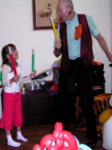 A child with the Magician