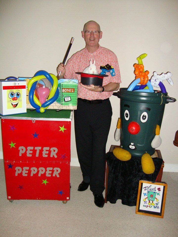 Magician with props