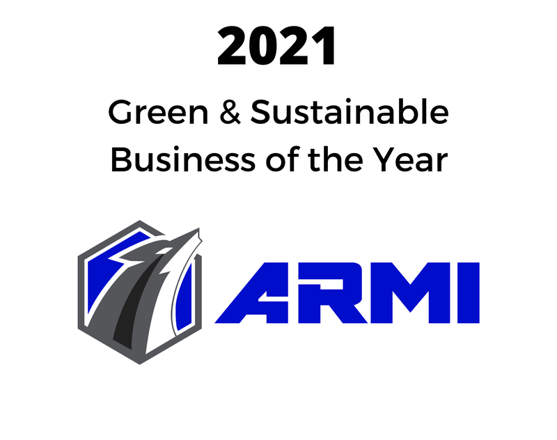 a logo for the green and sustainable business of the year .