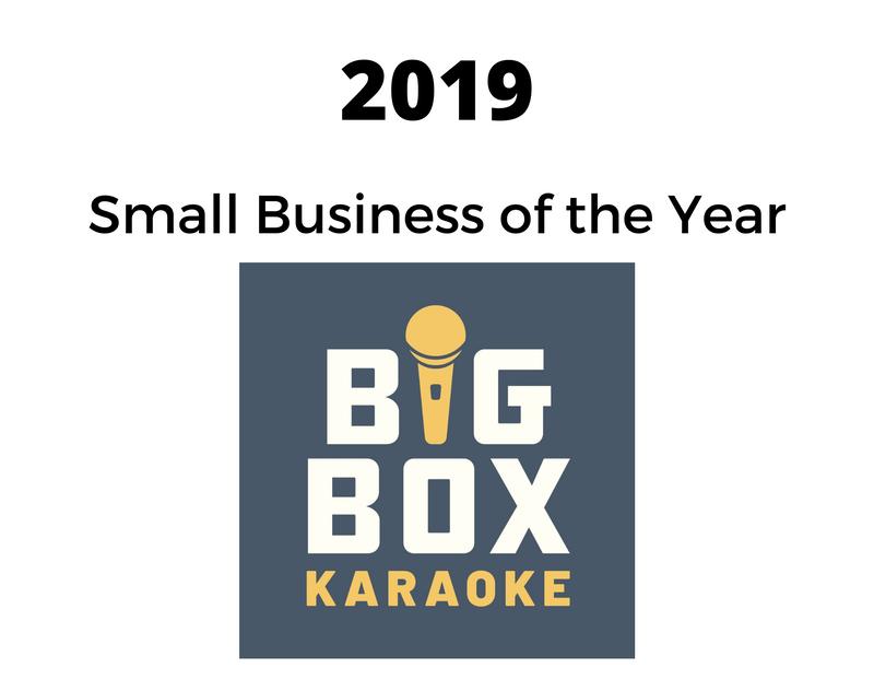 a small business of the year award for big box karaoke