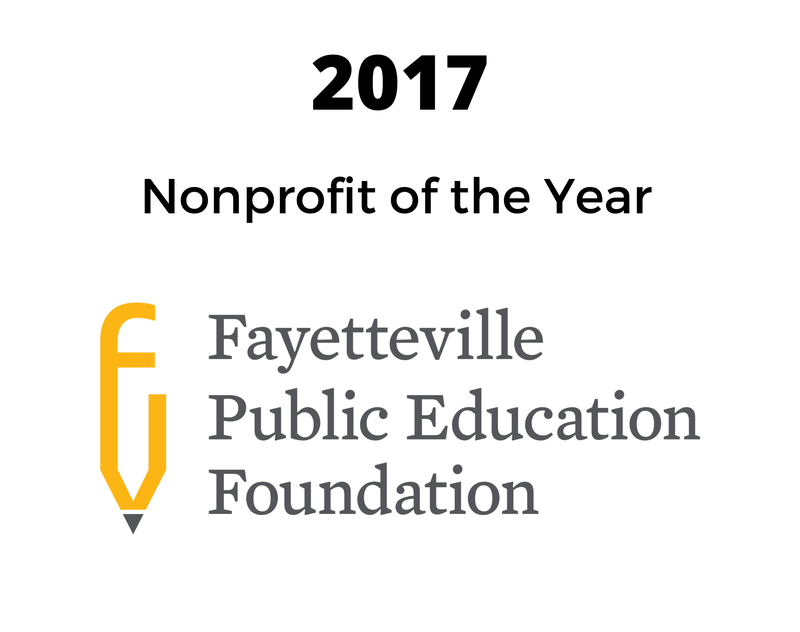 a logo for the fayetteville public education foundation