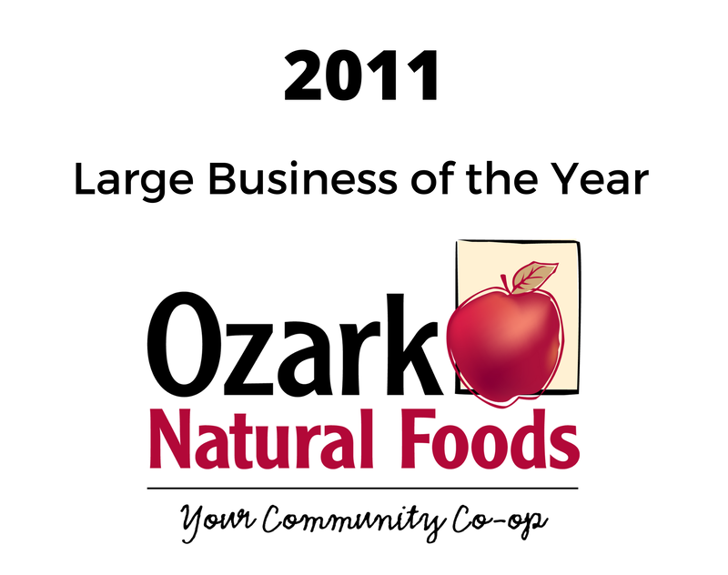 a large business of the year award for ozark natural foods