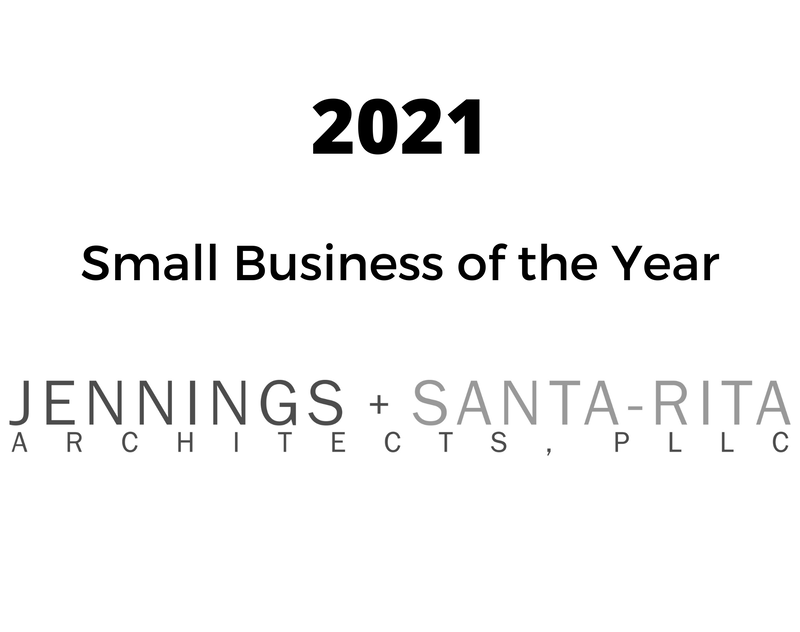 a small business of the year award for jennings + santa rita architects , llc .