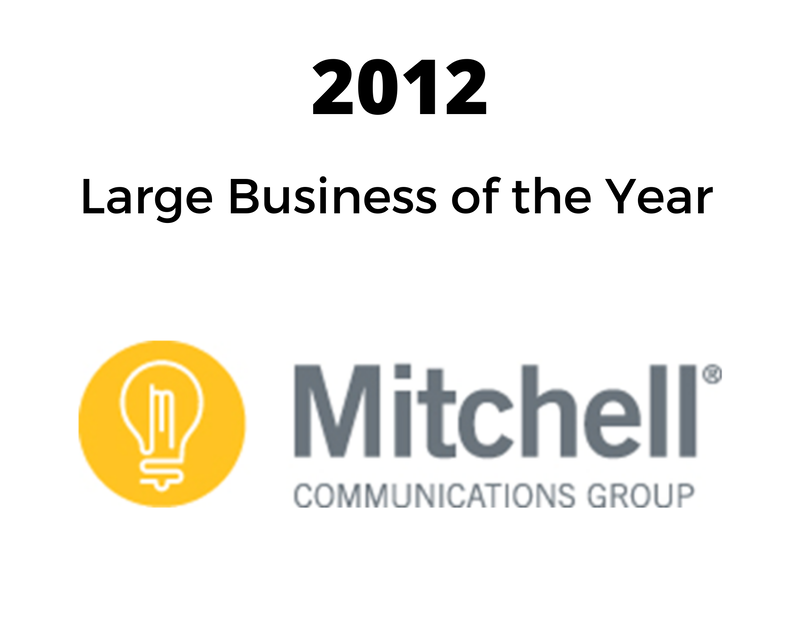 a large business of the year award for mitchell communications group
