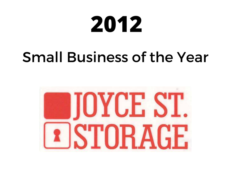 a small business of the year award for joyce st. storage