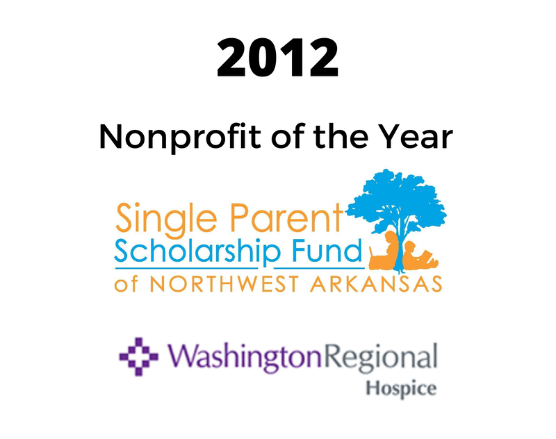 nonprofit of the year 2012 single parent scholarship fund of northwest arkansas washington regional hospice