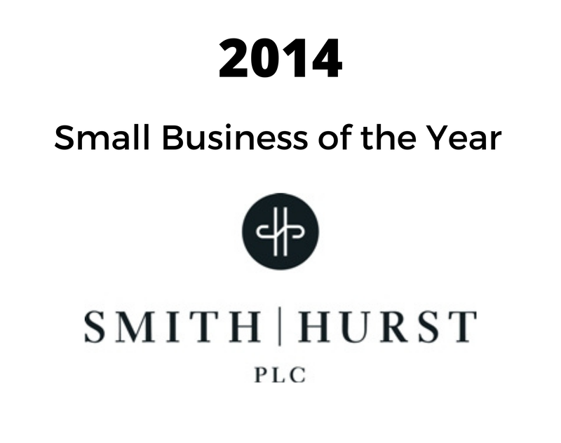 a small business of the year logo for smith hurst plc