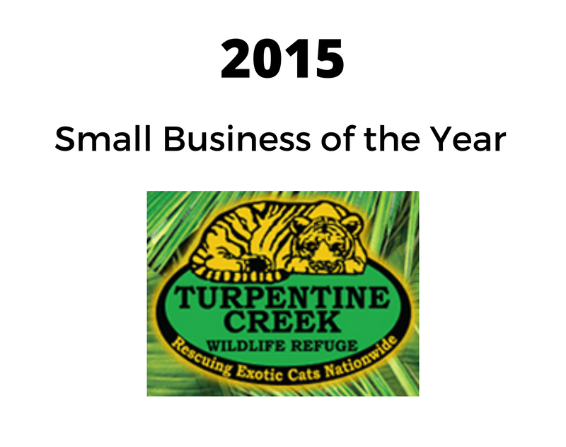 the turpentine creek wildlife refuge is a small business of the year