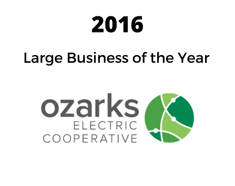 a large business of the year award for ozarks electric cooperative
