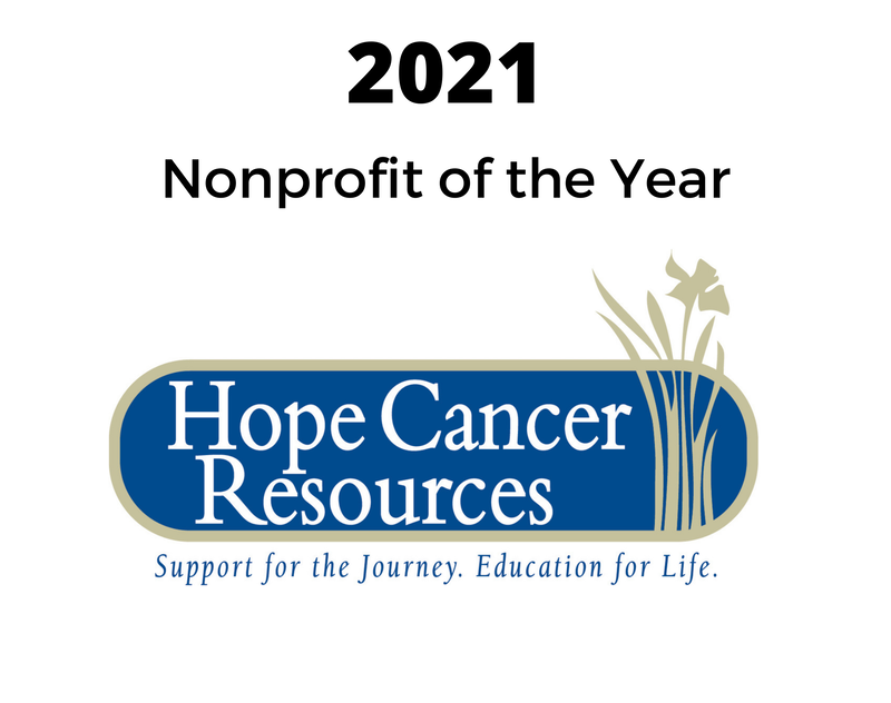 the logo for the nonprofit of the year is for hope cancer resources