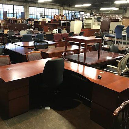 Used Office Furniture — Black Chairs and Tables in Jackson, MS
