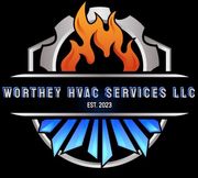 A logo for worthey hvac services llc