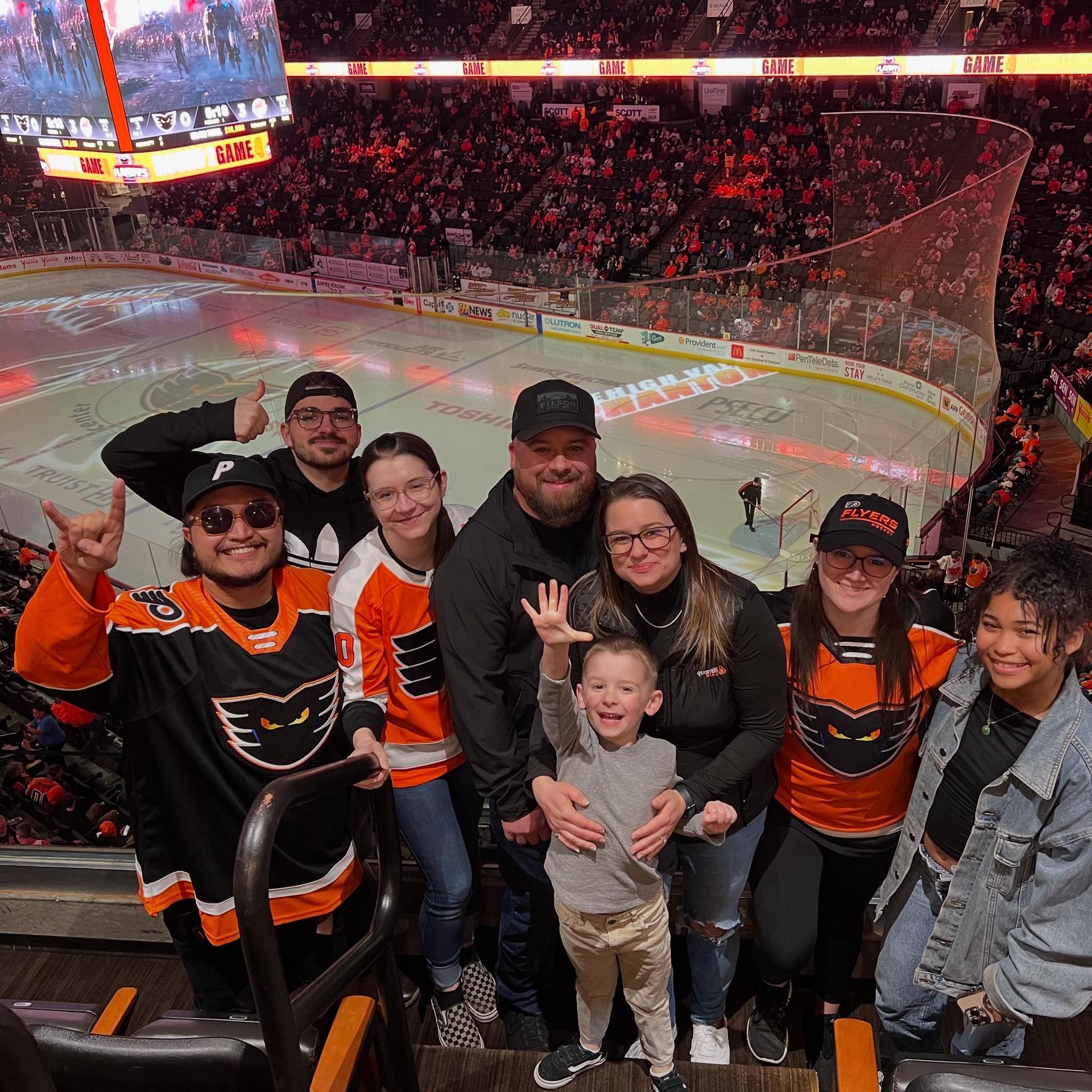 Quantifi Media at a hockey game