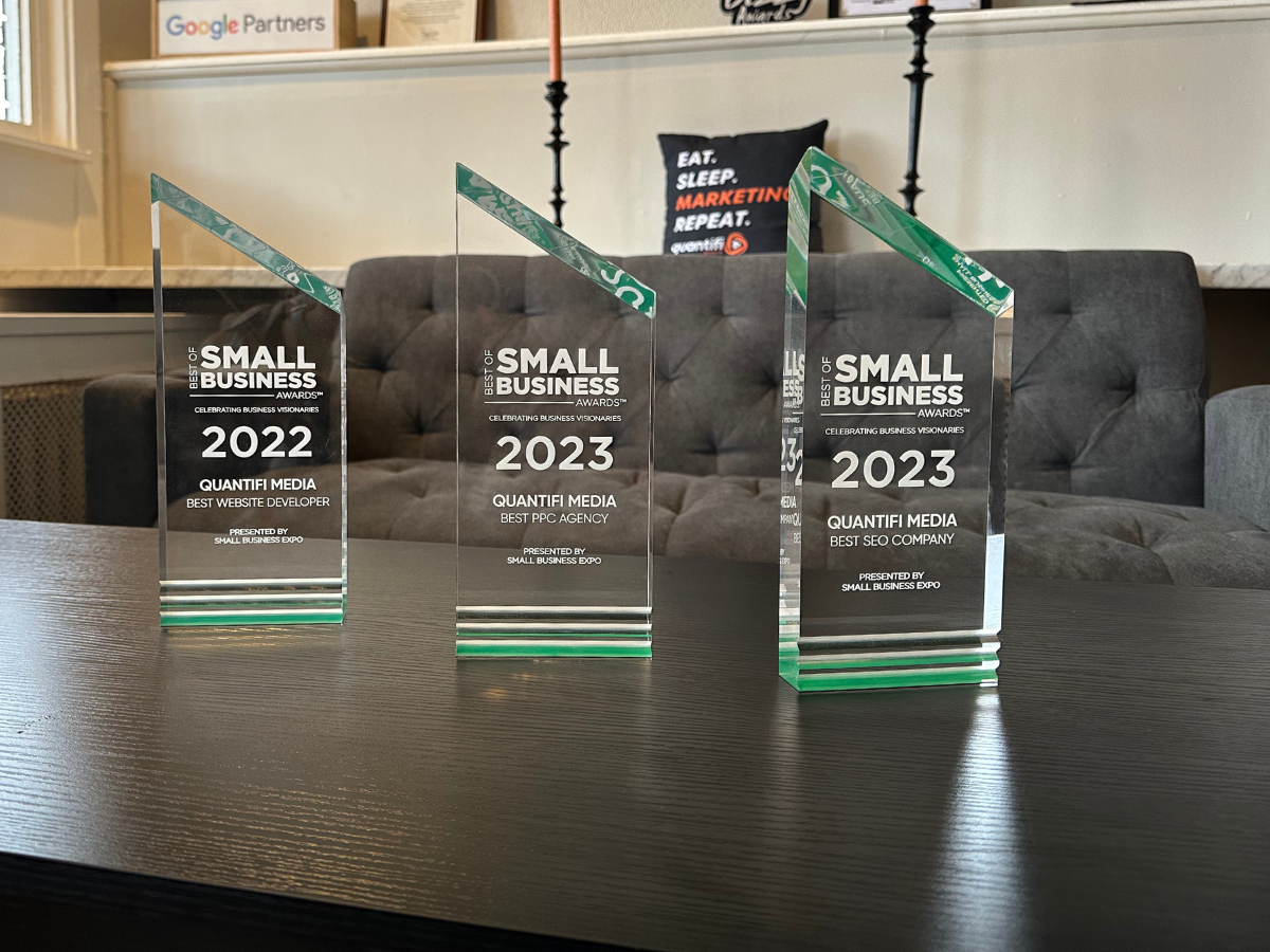 Quantifi Media Small Buseinss Award.