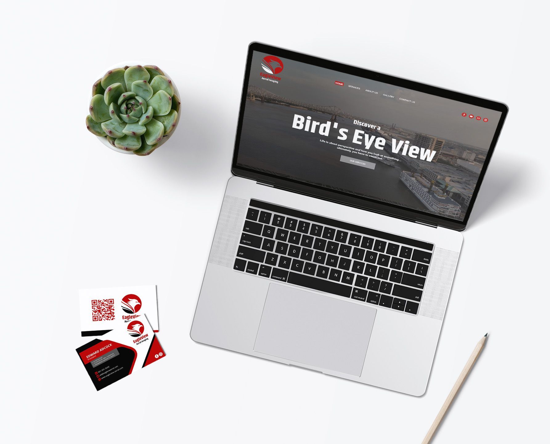 A laptop computer is open to a bird 's eye view website.