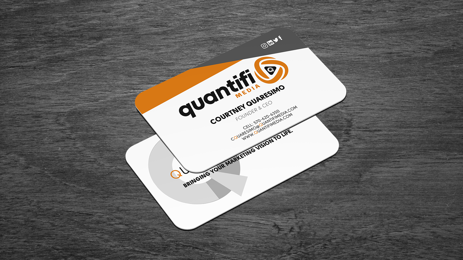 Rounded personalized business cards