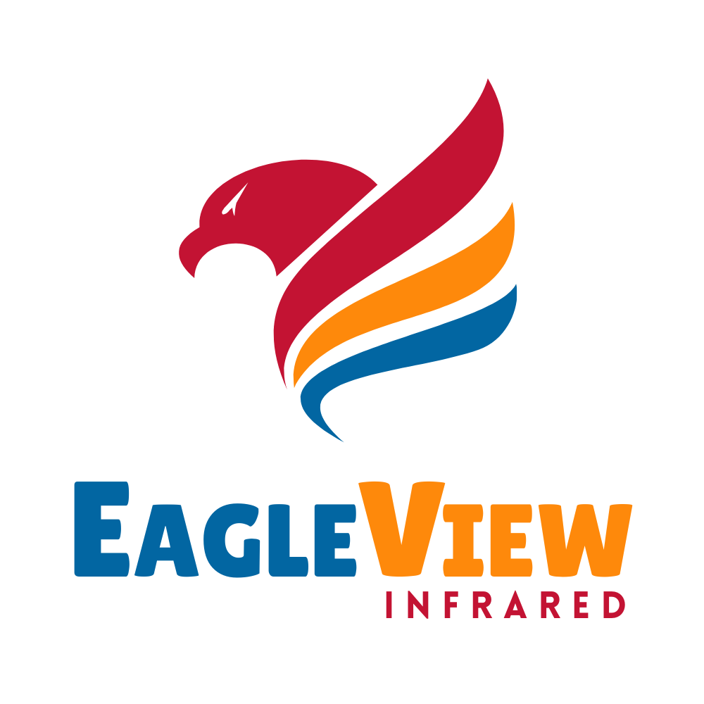 Colorful logo for EagleView Infrared: The spirit of the eagle in striking colors